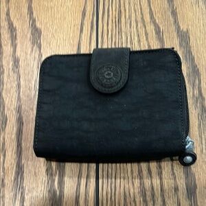 Black Wallet with Logo Detail